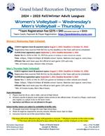 Adult Leagues: Fall/Winter Volleyball 2024