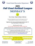 Fall softball 2025