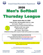 2026 Adult Softball League- Thurs. Men's