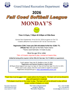 Fall coed softball 2026