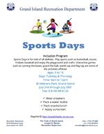 Summer Sports Days-Inclusive Program