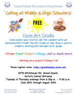 Open Art Studio- Teens