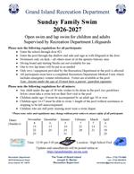 Sunday Family Swim 2026-2027