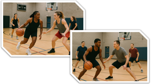 Adult open gym basketball
