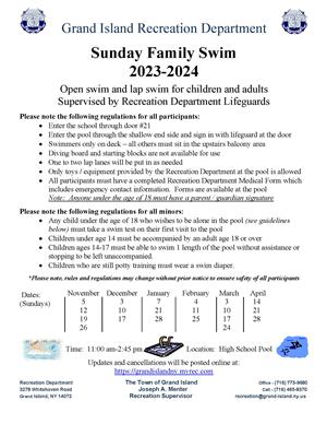 Sunday Family Swim 