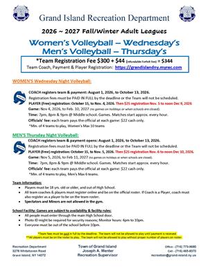 2026 Volleyball flyer (W&M)